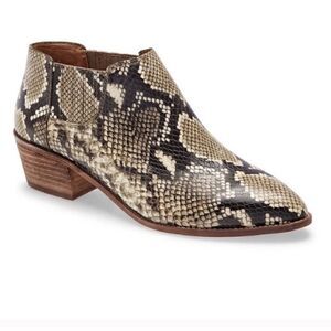Madewell Chelsea Snakeskin Boots Leather Upper Size 8